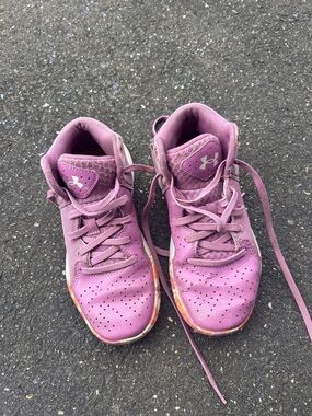 Under Armour Girls' Purple Lace-Up Athletic Sneakers